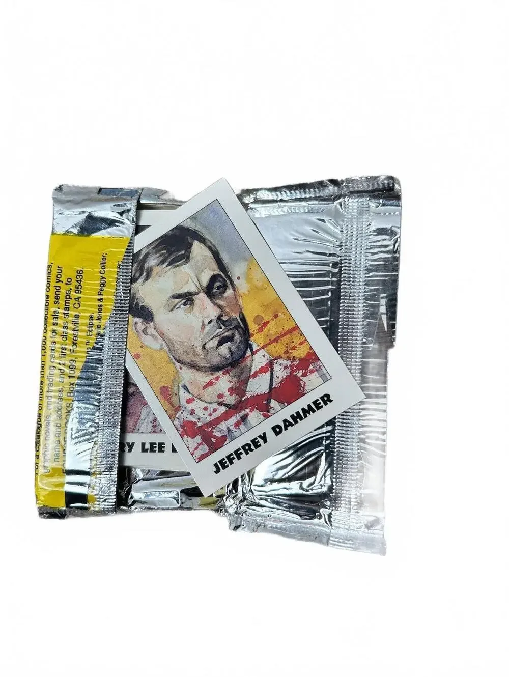 True Crime Vintage Trading Cards Pack with Jeffrey Dahmer Card